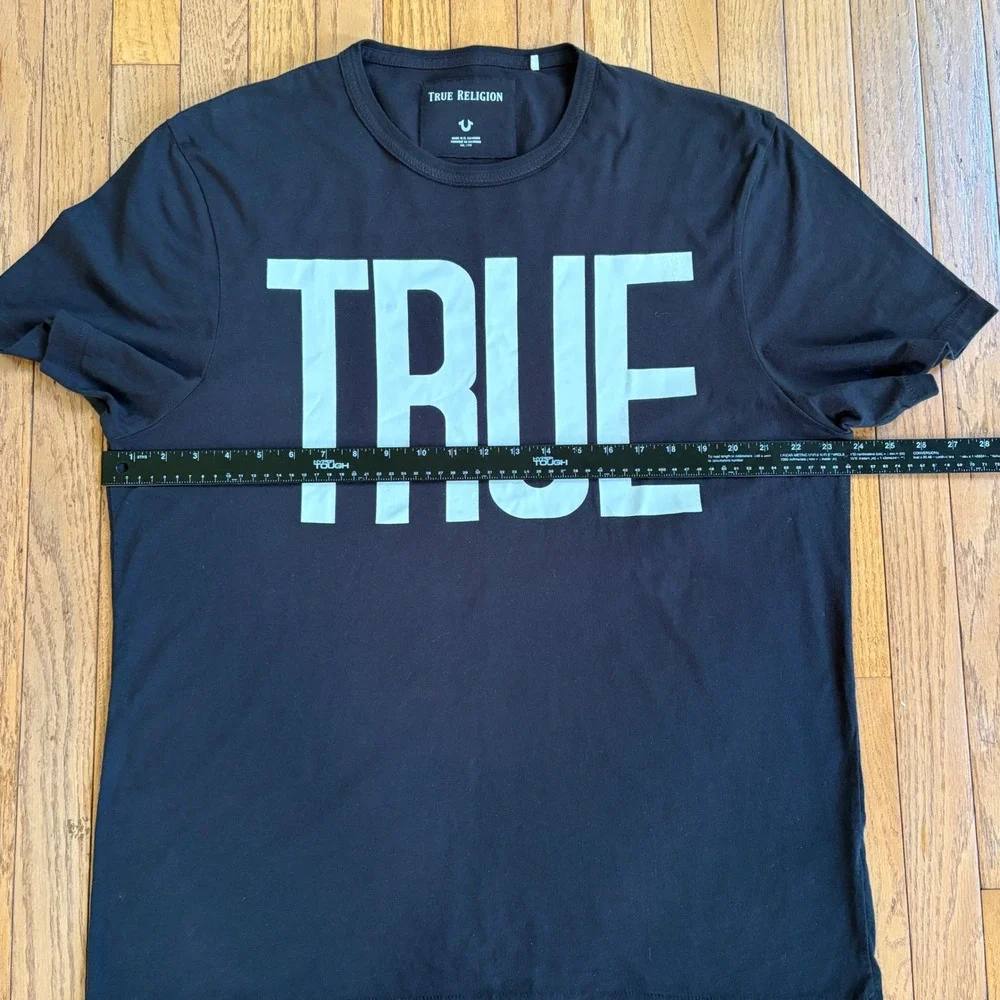 True‎ Religion Tee XXL T-Shirt Graphic Logo Black Mens Big Tall